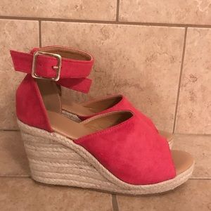 Brand New Hot Pink Wedges